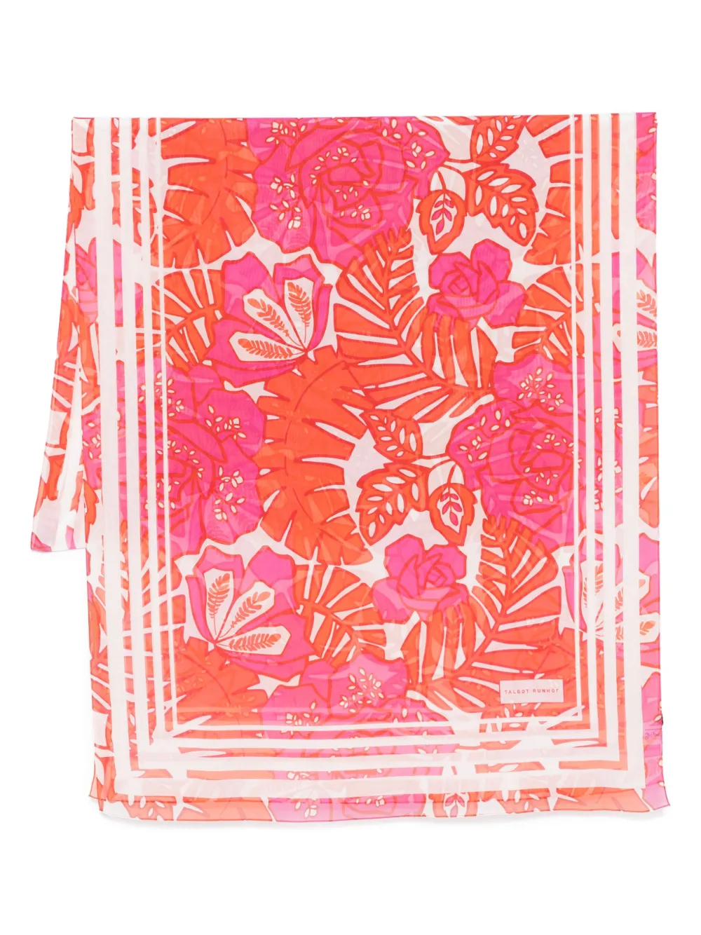 floral-print scarf