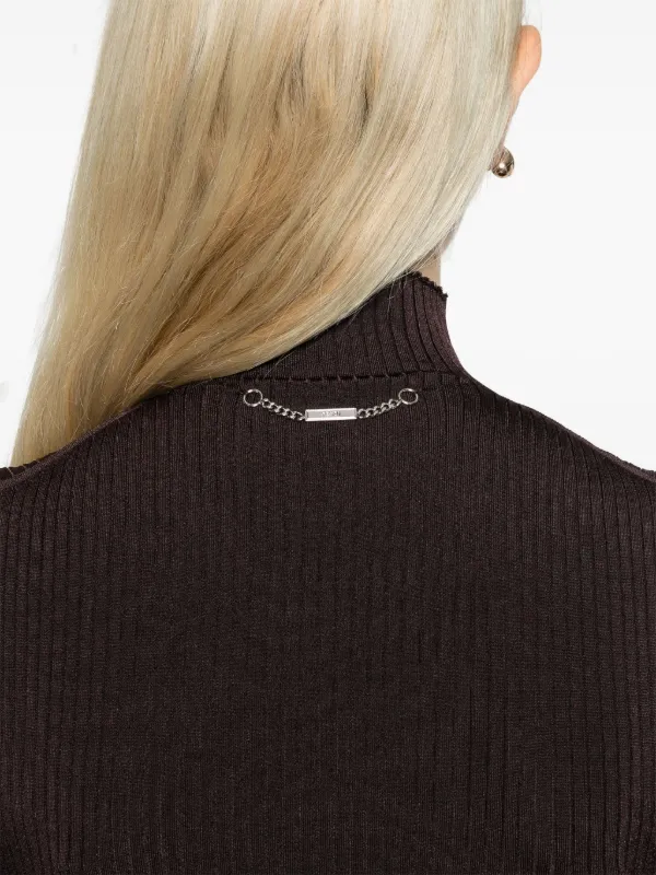 FENDI fine-ribbed Bodysuit | Purple | FARFETCH