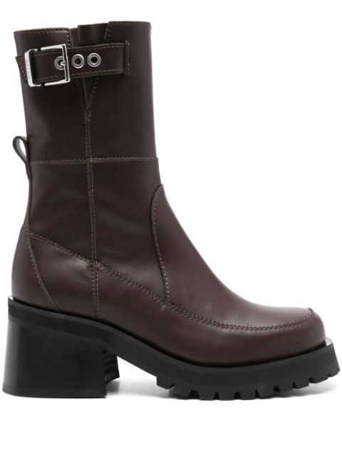 GANNI 70mm zip-up boots Women