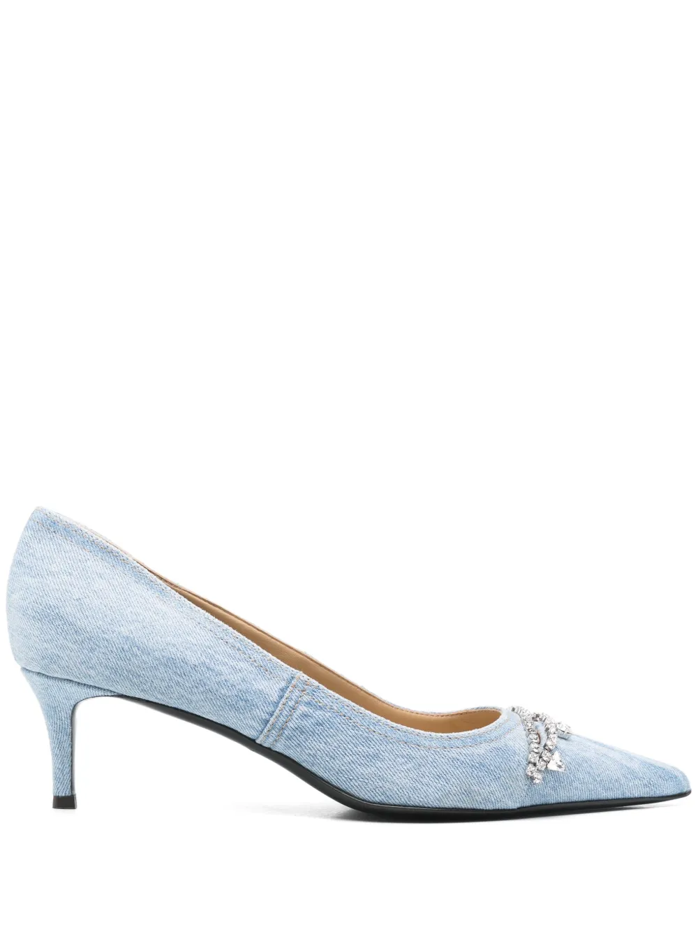AREA 60 mm denim pumps Blauw