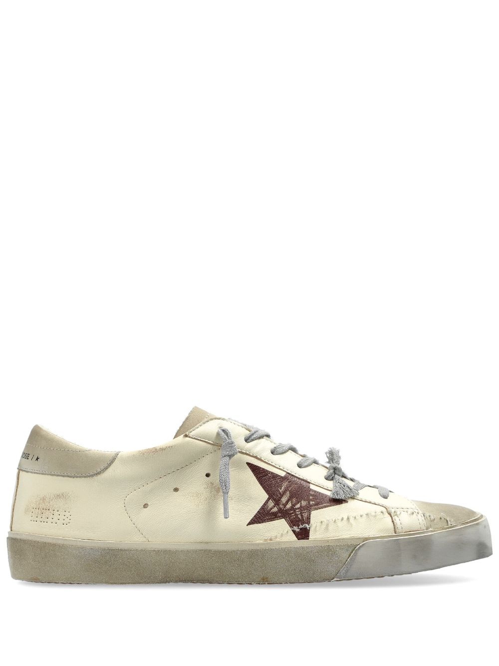 Golden Goose Super-Star With List Printed Star Embroi trainers White