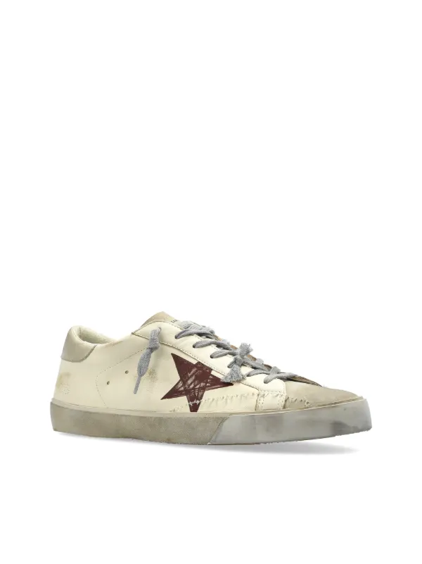 Golden Goose Super-Star With List Printed Star Embroi