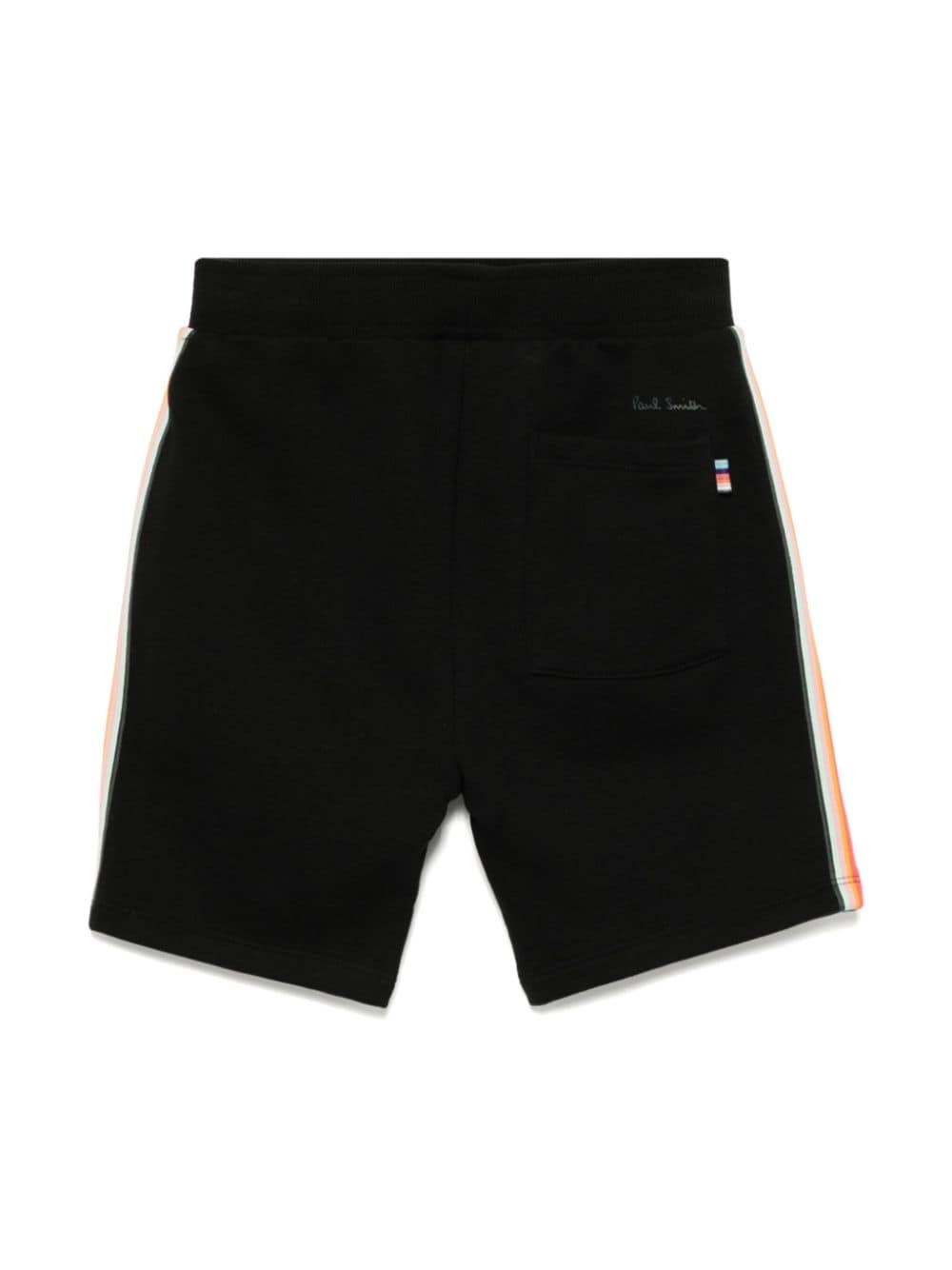 Paul Smith Junior fabric-tape shorts - Zwart