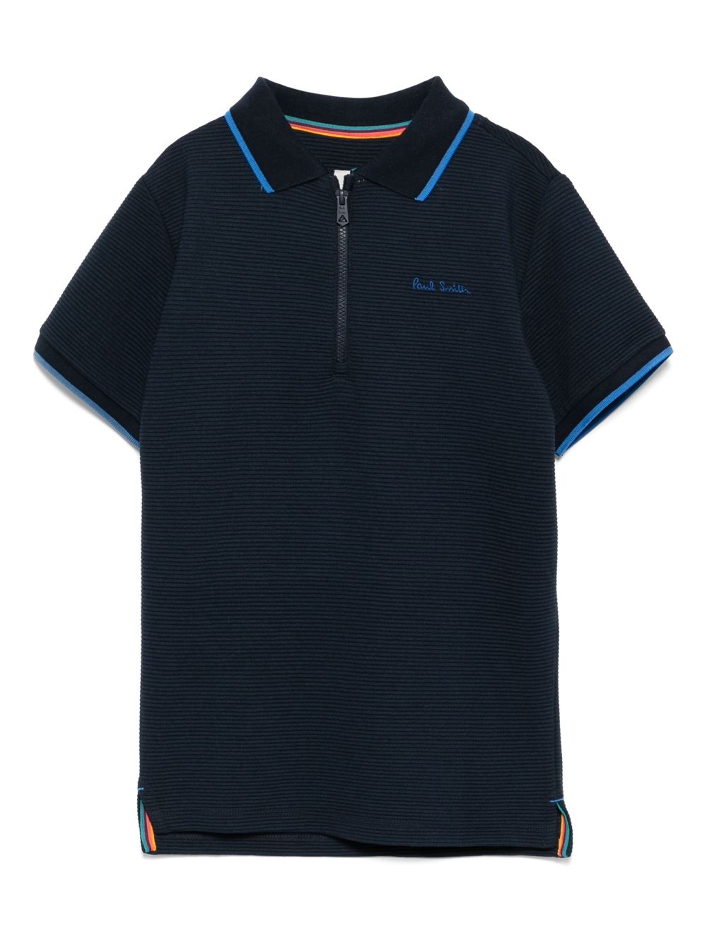 Paul Smith Junior Poloshirt met rits Blauw