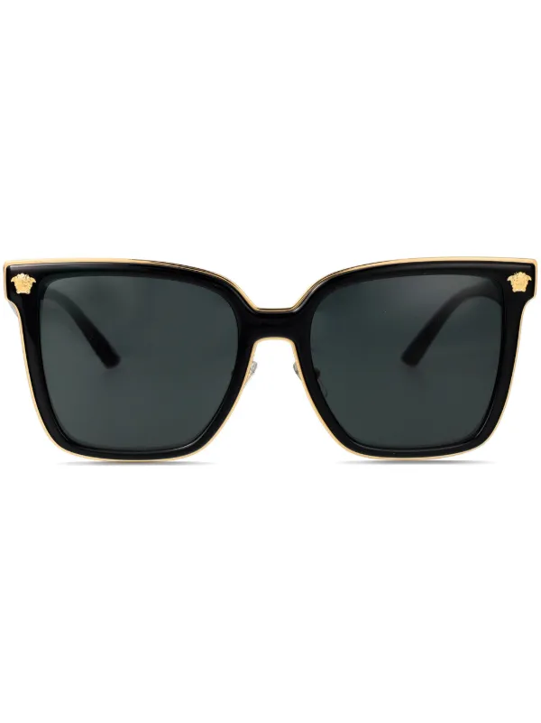 Versace Eyewear 0VE2278D スクエアフレーム サングラス | ブラック 