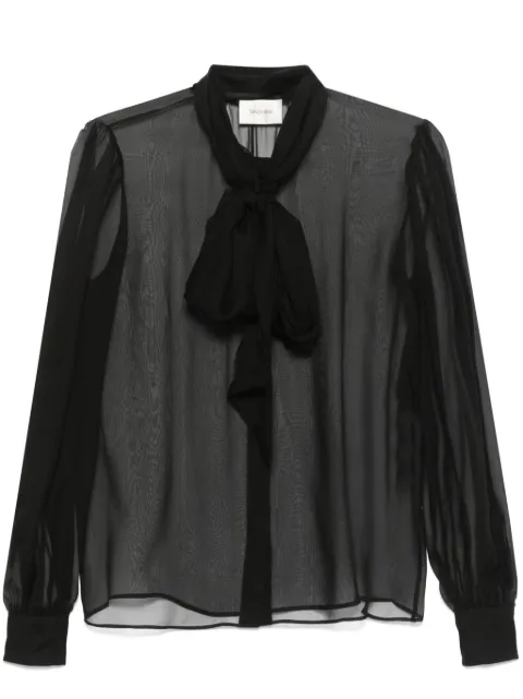 Saint Laurent camisa de seda