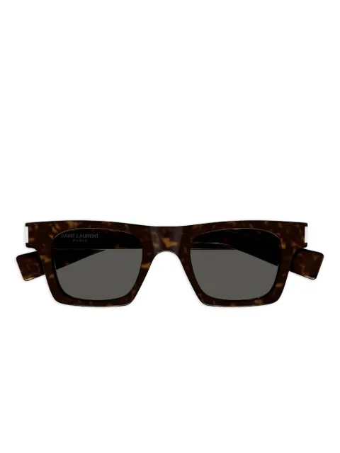 Saint Laurent Eyewear tortoiseshell-pattern rectangle-frame sunglasses