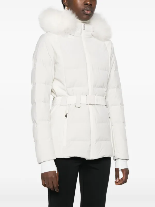 White belted ski jacket sale