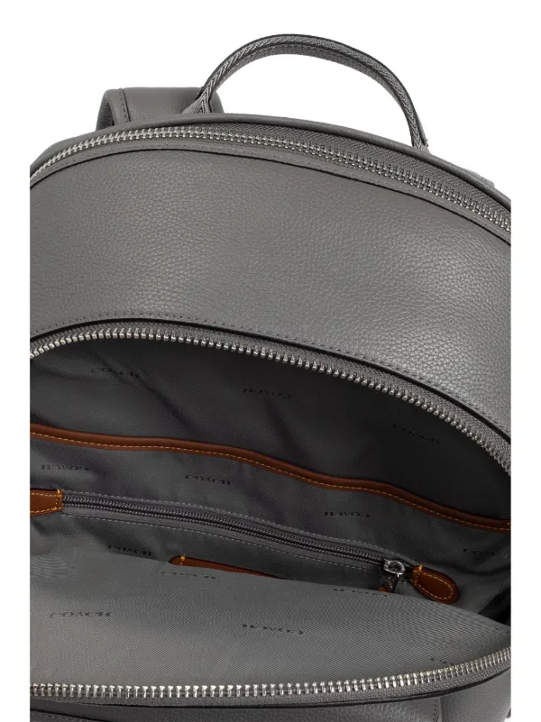 Grey coach backpack cheap