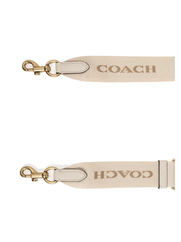 Coach logo jacquard Bag Strap Neutrals