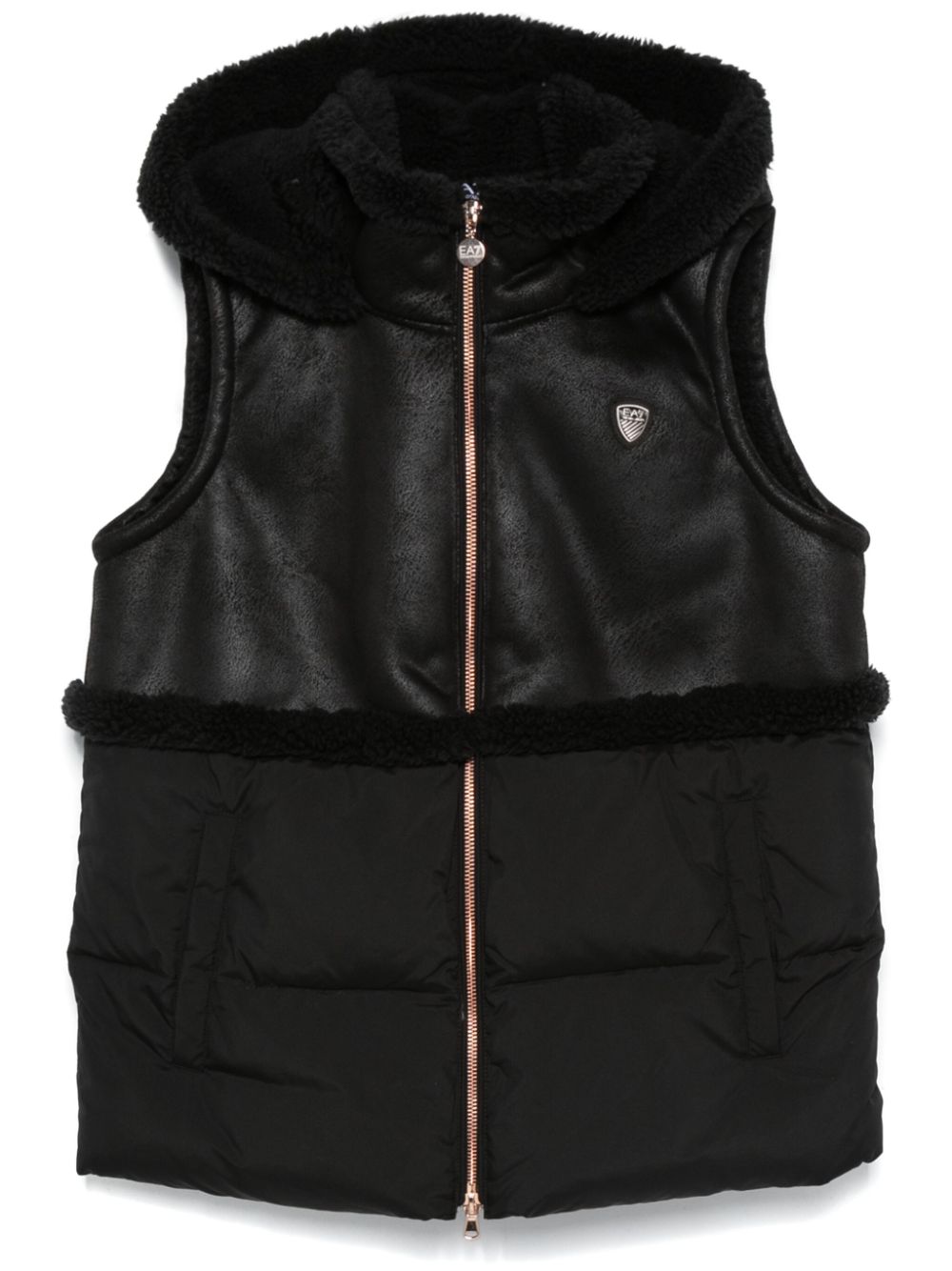 Ea7 Emporio Armani panelled gilet – Black