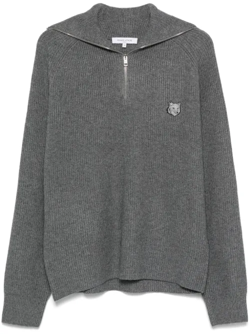 Pull nervuré à patch Bold Fox Head - Maison Kitsuné - Modalova