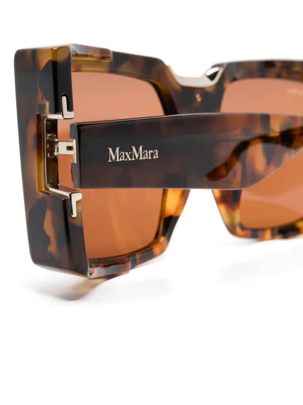 Max Mara Eyewear Lentes De Sol Con Armazón Cuadrada Marrón FARFETCH CO
