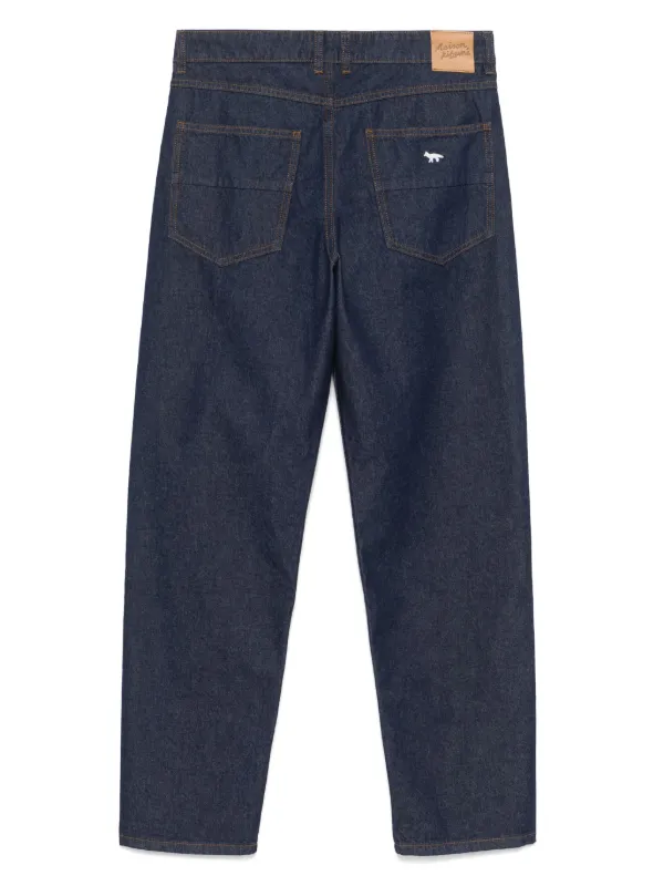 デニム・ジーパン Maison Kitsune Straight-Leg Jeans In Denim Maison Kitsuné straight-leg Jeans | Blue | FARFETCH PL