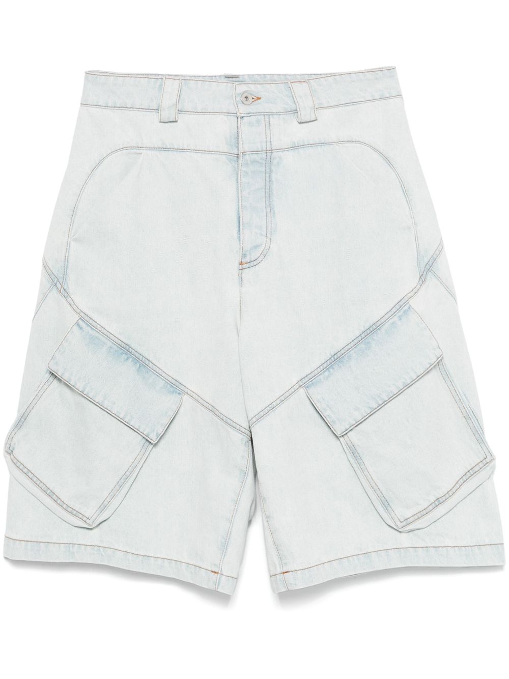 denim cargo shorts