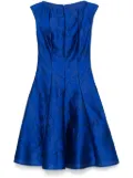 Talbot Runhof floral-jacquard mini dress - Blue