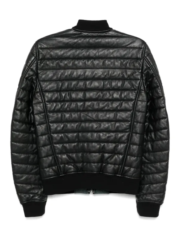 Dolce & Gabbana Pre-Owned Leather Bomber Jacket | Black | FARFETCH RO