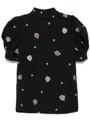Patou ポルカドット ニットTシャツ | ブラック | FARFETCH JP