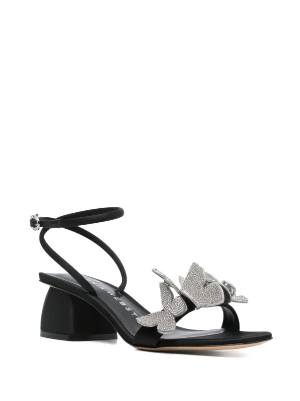 Sophia Webster 60mm Titania Sandals | Black | FARFETCH