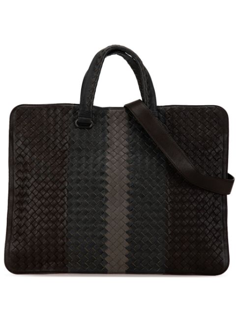 Bottega Veneta Pre-Owned 2012-2023 Intrecciato Nappa Club Fume Briefcase business bag