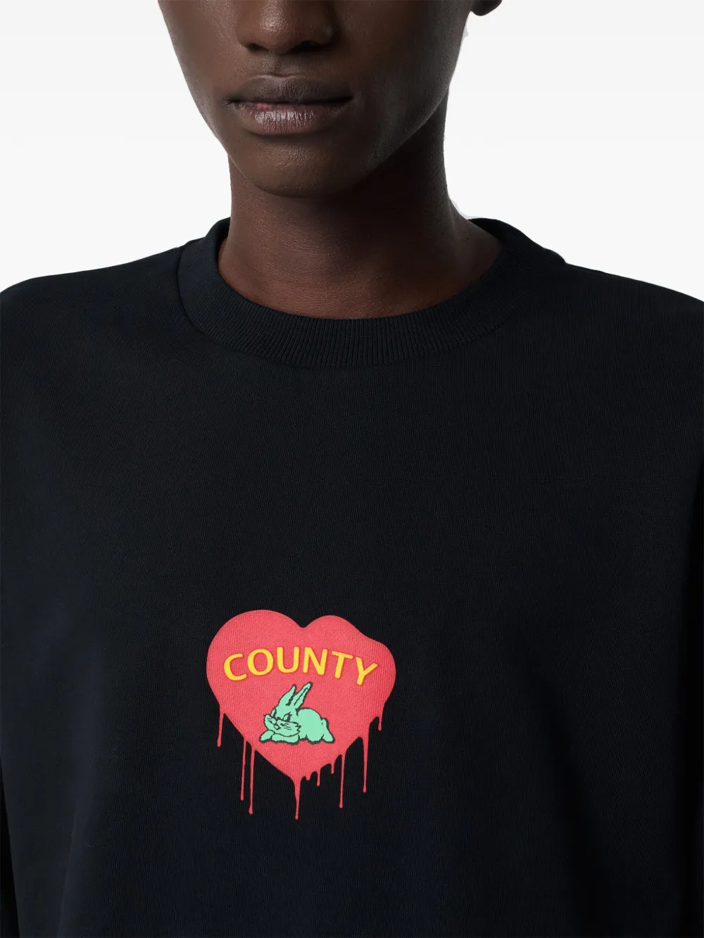 Marcelo Burlon County of Milan Bunny Heart sweater Zwart