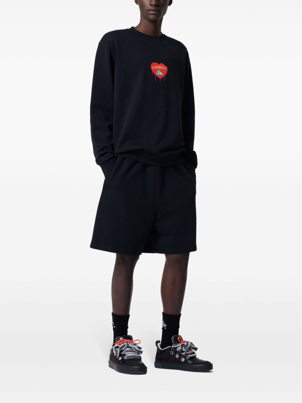 Marcelo Burlon County of Milan Bunny Heart sweatshirt - Black