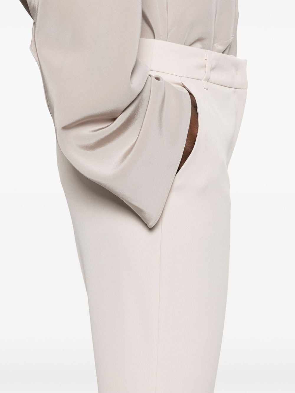 Shop Liu •jo Tapered Trousers In Neutrals