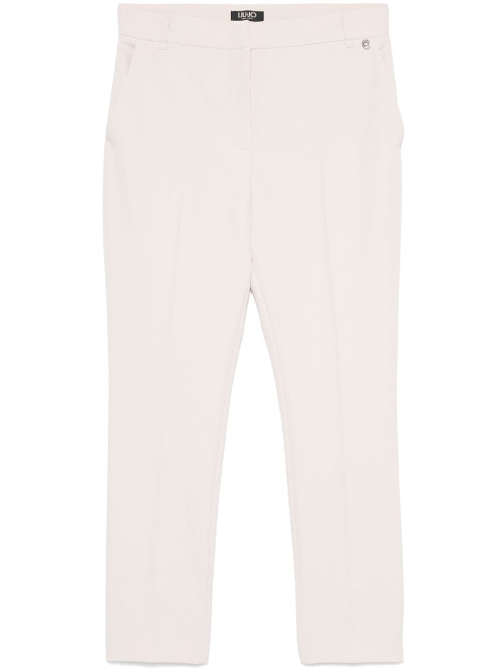 Shop Liu •jo Tapered Trousers In Neutrals