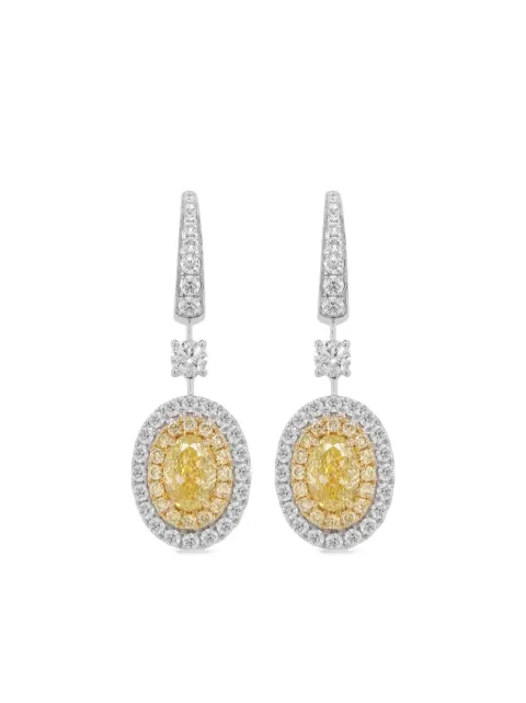 HYT Jewelry aretes en oro blanco de 18kt con diamante