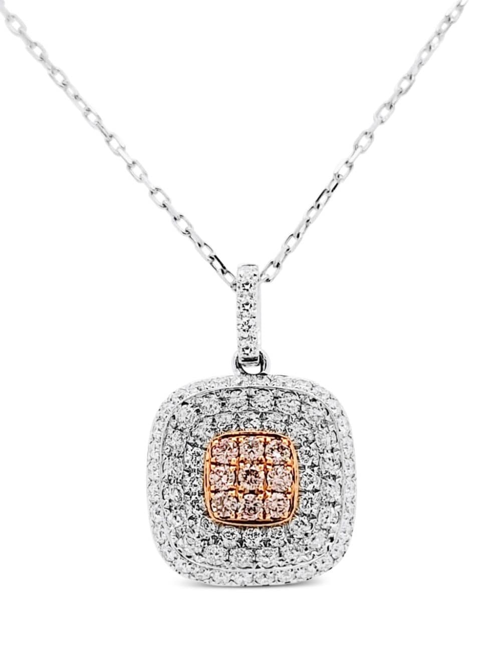 Hyt Jewelry 18k White Gold Diamond Necklace