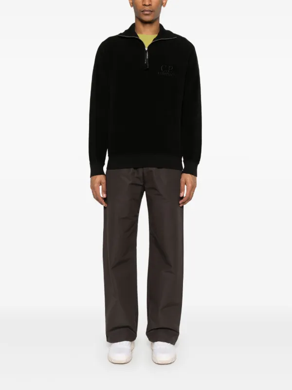 C.P. COMPANY ブラック スウェット C.P. COMPANY（シーピーカンパニー） トレーナー POLO COLLAR LIGHT
