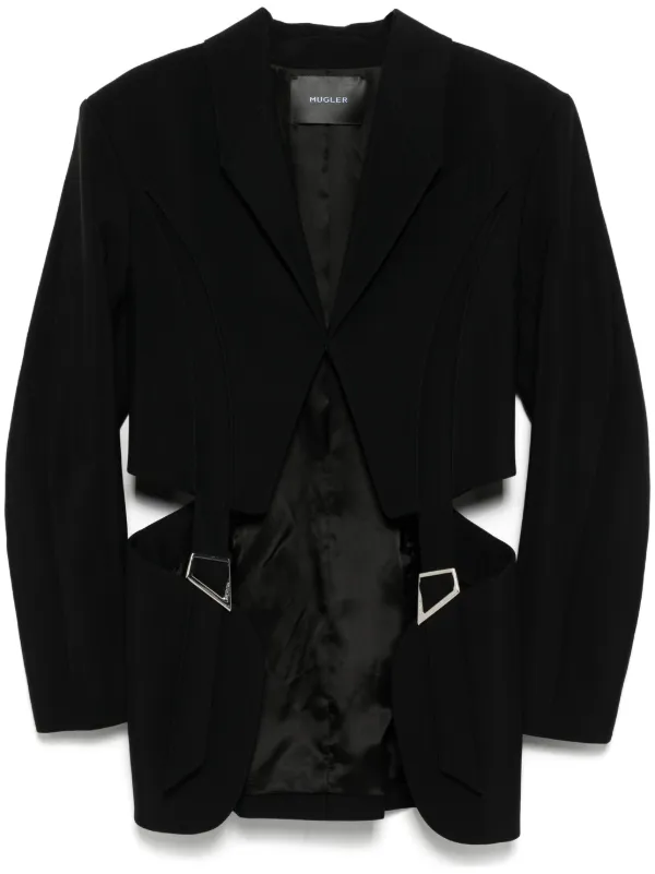ベスト・ジレ MUGLER Women Jackets 24F1VE0343182 BLACK Vintage Thierry Mugler Archive Women's Black Structured
