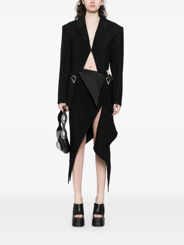 Mugler Buckled Tailored Blazer | Black | FARFETCH