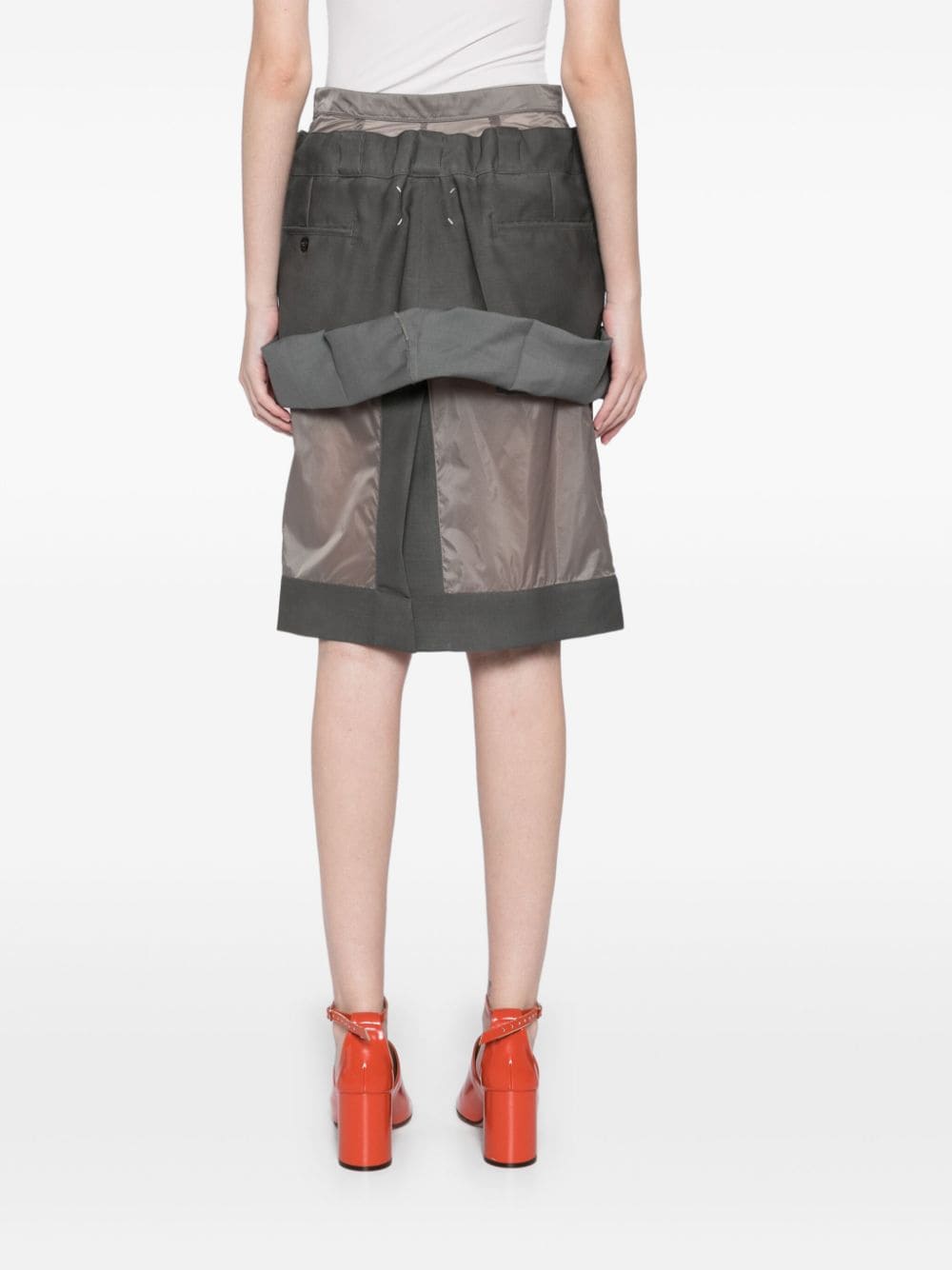 MAISON MARGIELA LAYERED MIDI SKIRT 