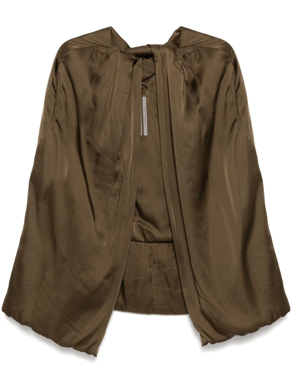 Shop Rick Owens Porterville Padded Cape In Brown