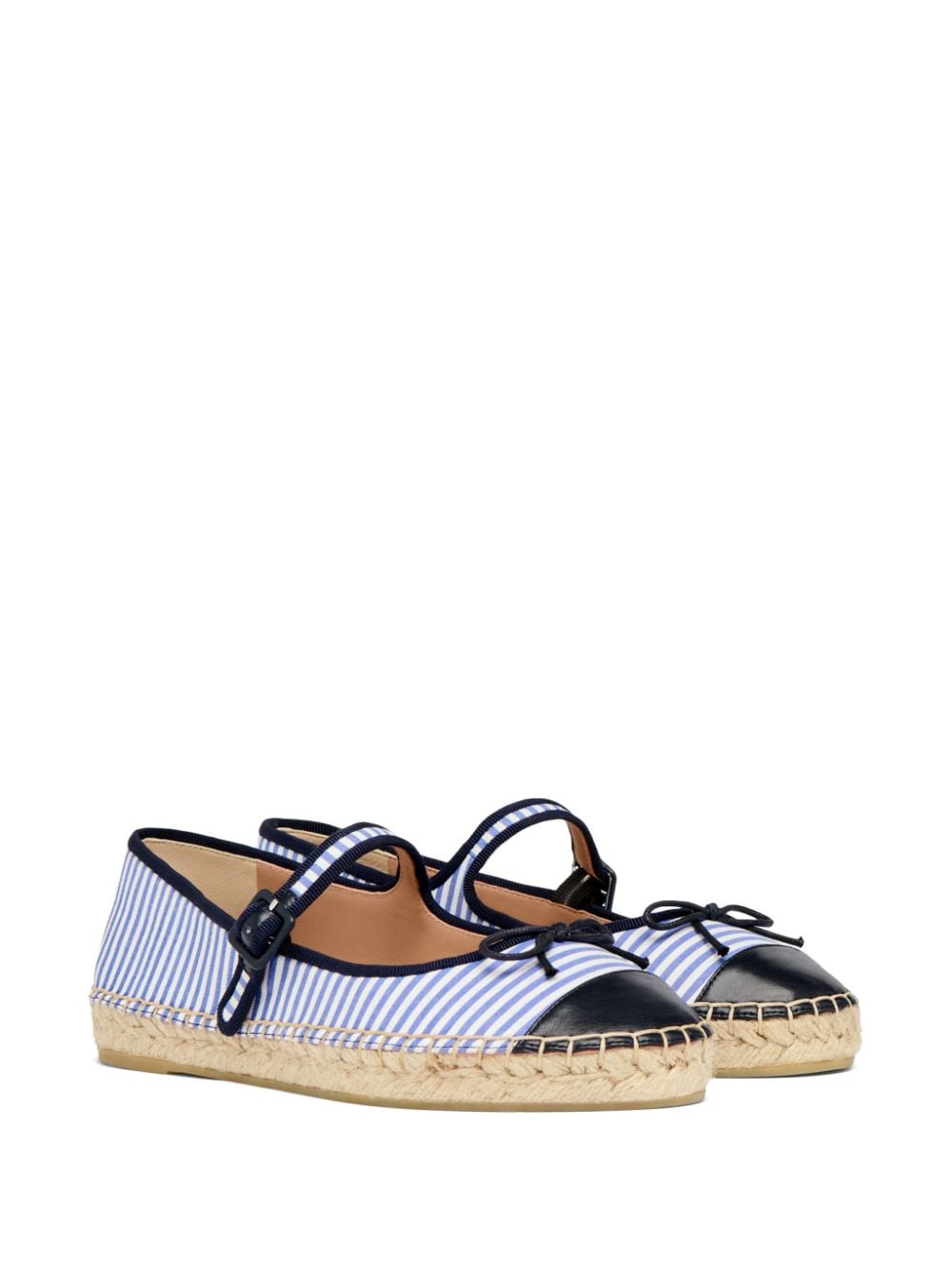 Malone Souliers Gestreepte espadrilles - Blauw