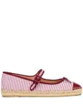 Malone Souliers striped flat espadrilles - Red