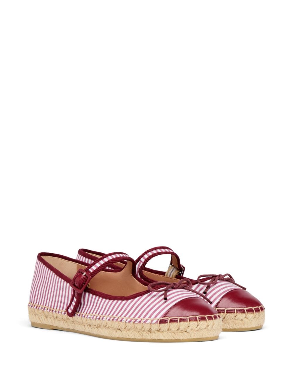 Malone Souliers Gestreepte espadrilles - Rood