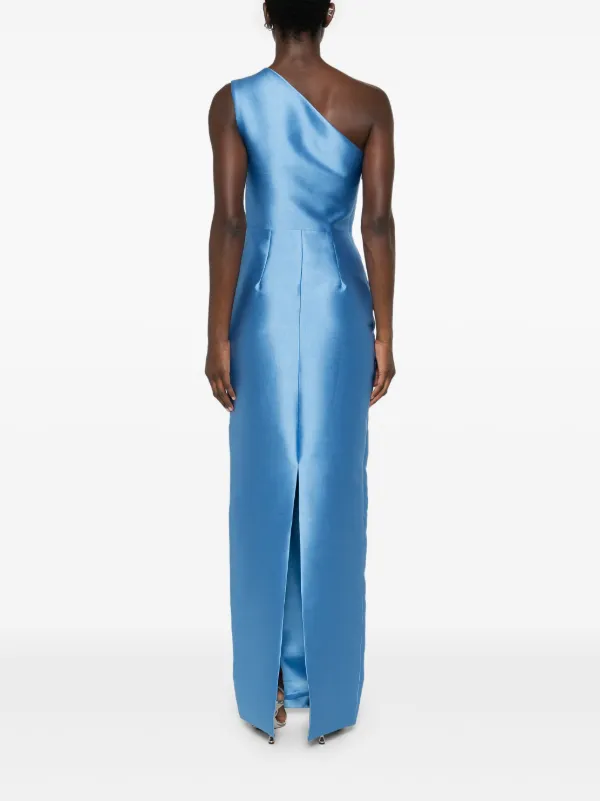 SOLACE LONDON KIRA ロングドレス SOLACE LONDON Kira one-shoulder satin-twill gown | NET-A-PORTER