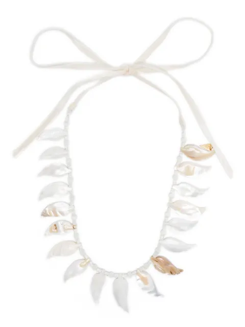 Forte Forte leaf-pendant necklace