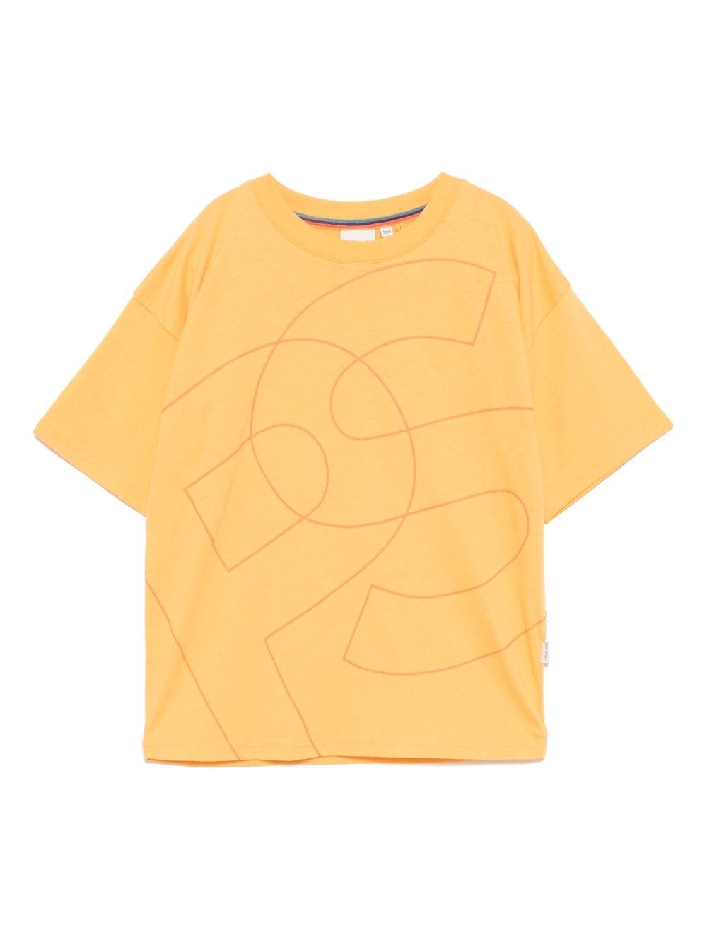 Paul Smith Junior curved-line T-shirt Oranje