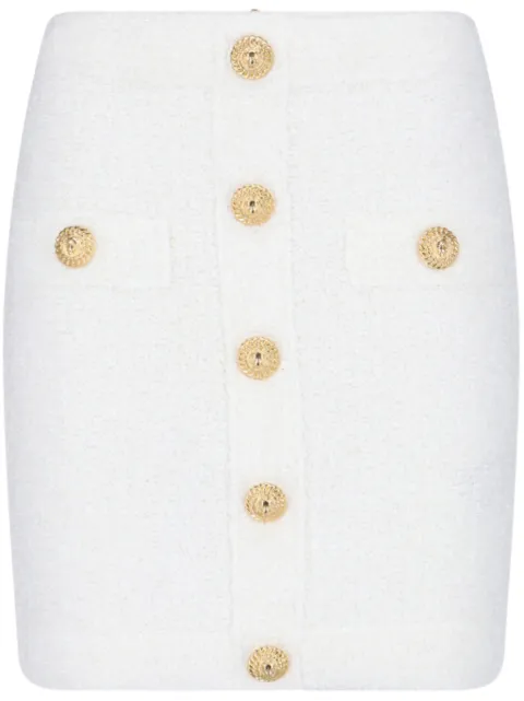 Balmain bouclé mini skirt