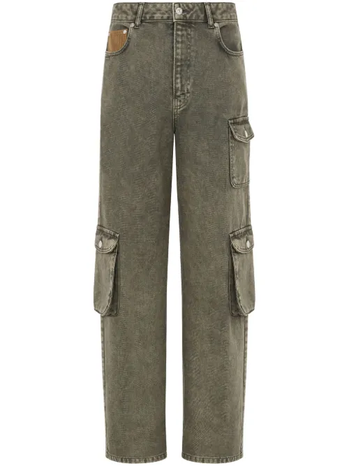 Pantalon droit à poches cargo - MOSCHINO JEANS - Modalova