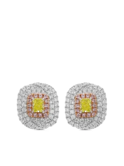 HYT Jewelry 18k white gold diamond earrings
