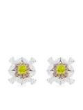 HYT Jewelry 18k white gold diamond earrings - Green