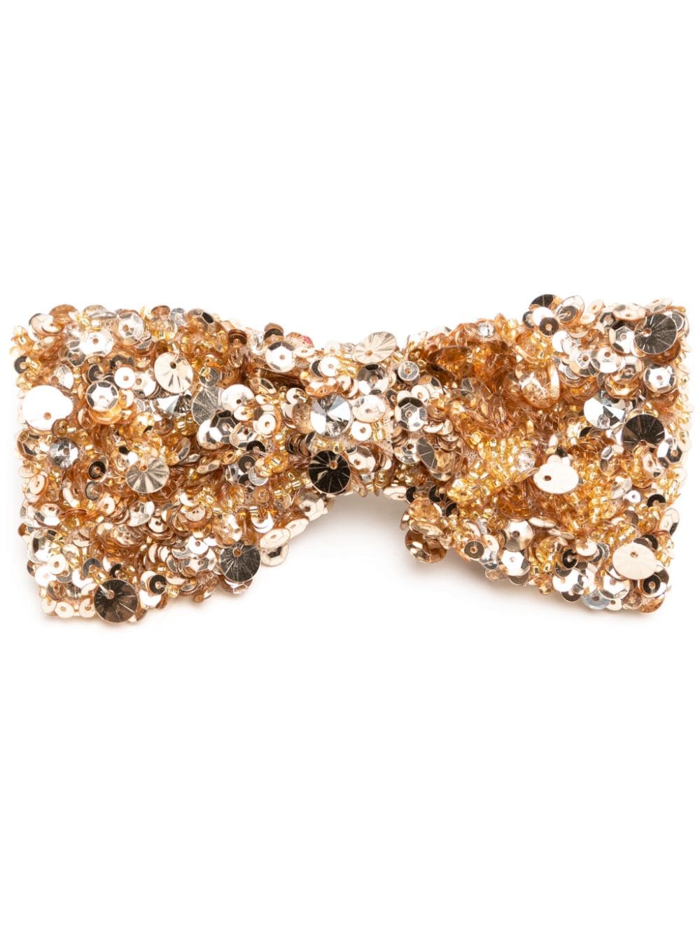 Shop Dice Kayek Bow Hair Clip In Gold