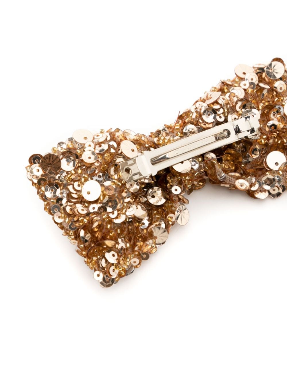 Shop Dice Kayek Bow Hair Clip In Gold