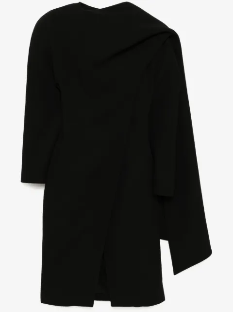 Mugler scarf wool coat