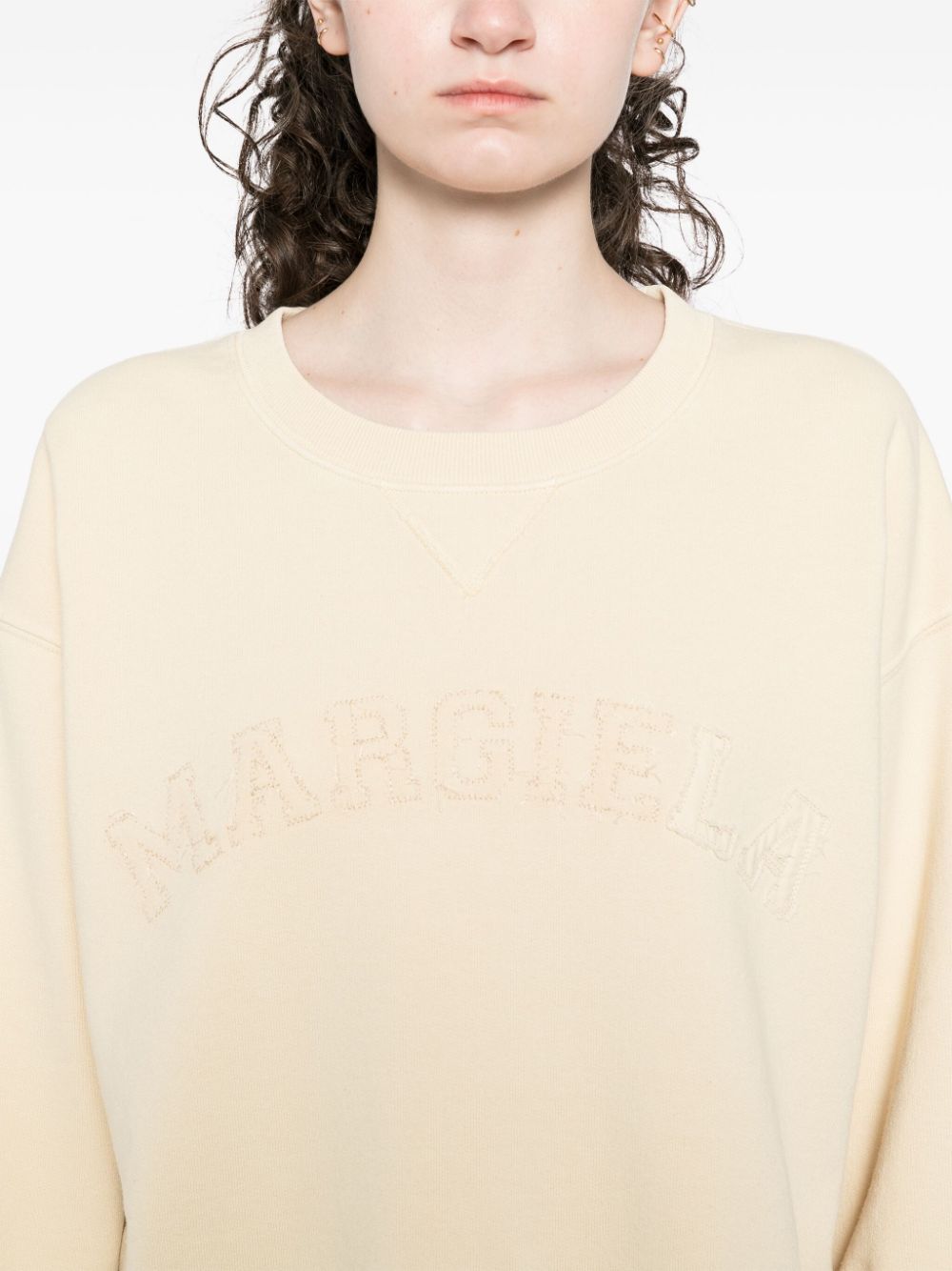 Maison Margiela Firm fleece sweater Geel