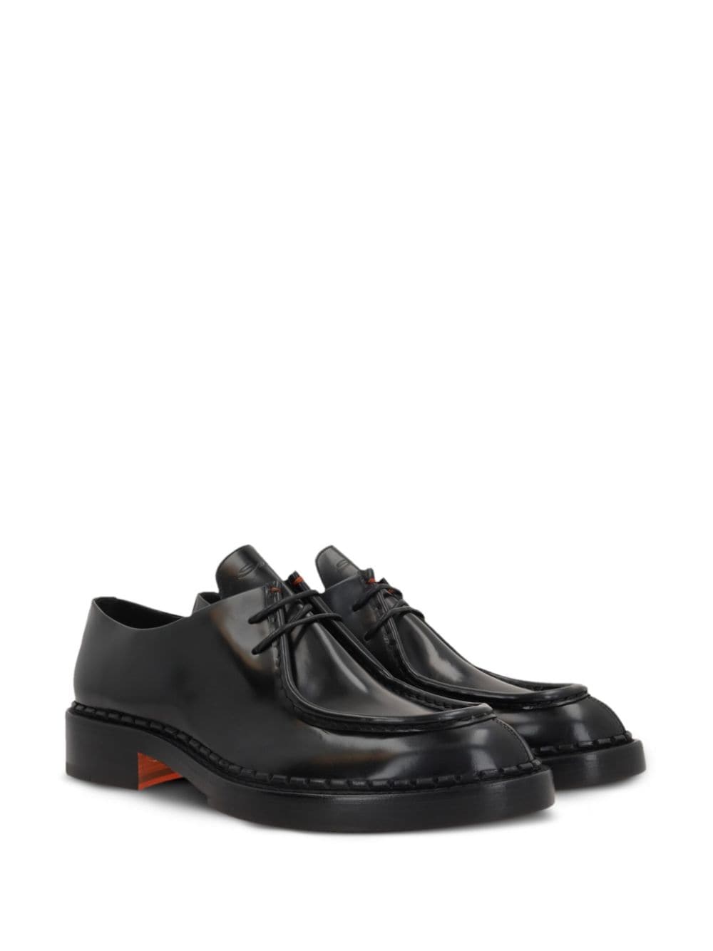 Santoni x 10 Corso Como leather lace-up shoes - Zwart